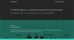 Desktop Screenshot of mattbridgeman.co.uk